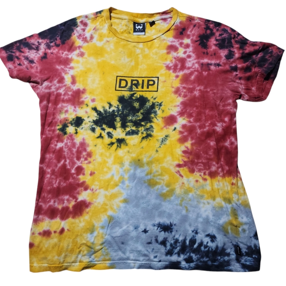 Men's WXYZ DRIP Tie-Dye Short Sleeve T-shirt Size Medium